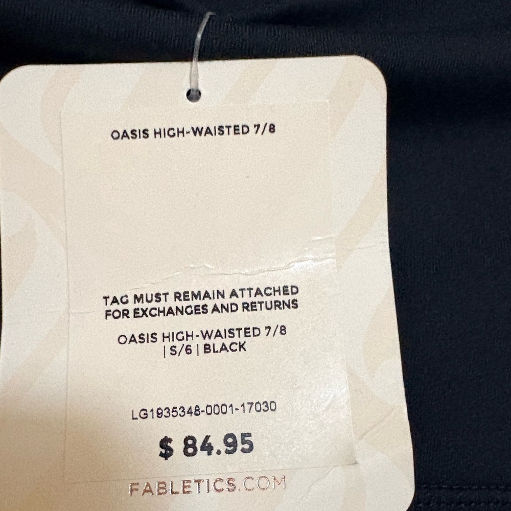 Fabletics Oasis High Waisted 7/8 Black Leggings - Picture 5 of 5